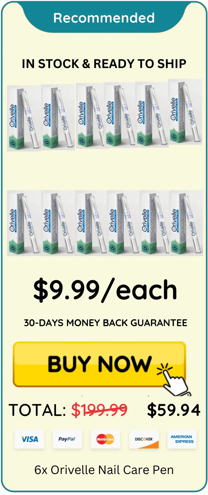 Orevelle Nail Fungus Pen offer package price – Orevelle